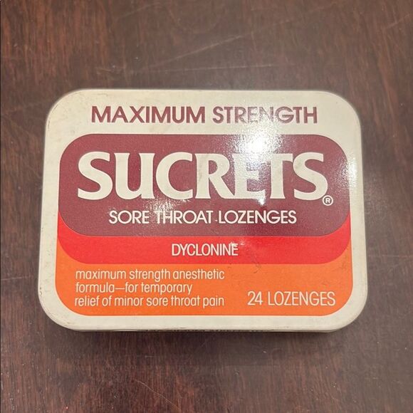 Vintage Sucrets Sore Throat Lozenges Tin - Picture 1 of 4